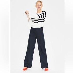 Boden Wide Leg Blue Jumpsuit Relaxed Fit